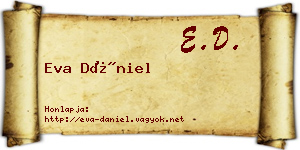 Eva Dániel névjegykártya